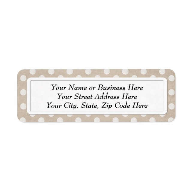 White Chalk Polka Dot Print Rücksendeadressen-Aufk (Vorne)