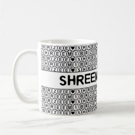 White Chant Shreem Brzee money mantra Tasse