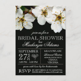 White Cherry Blossom Blume Bridal Polterabend Einladung