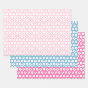 White Cherry Blossom Geschenkpapier Set