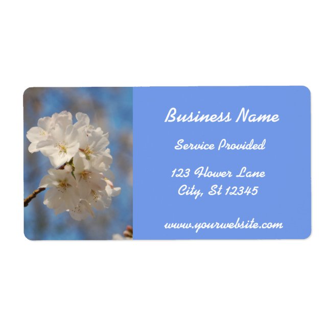 White Cherry Blossom Label (Vorne)