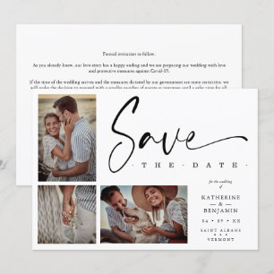 White Chic Trendy Collage Wedding Covid19 3 Fotos