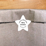 White Christmas Business Star Shape Sticker<br><div class="desc">Frohe Weihnachten! Einer der bekanntesten Feiertage des Jahres. Es ist auch eine der besten Jahreszeiten für Werbung für Ihr Unternehmen. Starform Aufkleber mit fröhlichen Weihnachtsgrüßen, Ihrem Firmennamen, Stadt oder Stadt und Staat. Sie können es als Zubehör für Ihr Produktverpackungsmaterial verwenden, um Ihren Produktnamen zu fördern. Sie können es auch als...</div>