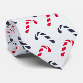 White Christmas Candy Cane Nahtloses Muster Krawatte