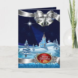 White Christmas Card Karte