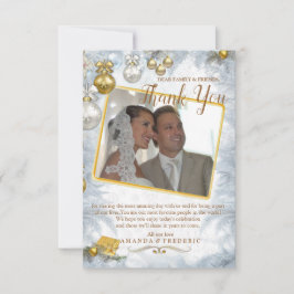 White Christmas Dankeschön-Karte RSVP Karte