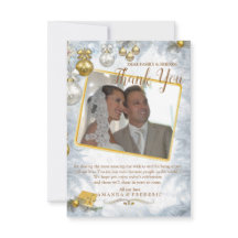 White Christmas Dankeschön-Karte