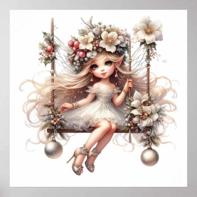 White Christmas Fairy Poster (Vorne)