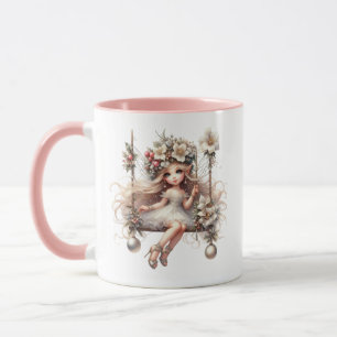 White Christmas Fairy Tasse