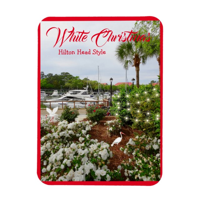 White Christmas Hilton Head Style! South Carolina Magnet (Vertikal)