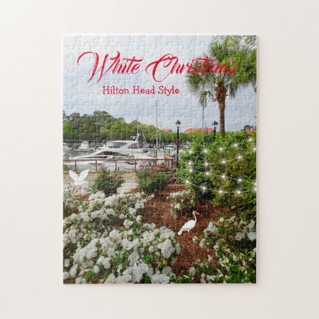 White Christmas Hilton Head Style! South Carolina Puzzle (Vertikal)