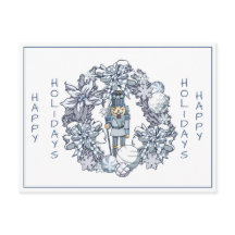 White Christmas Nutcracker Wreath