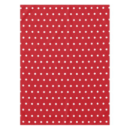 White Christmas Polka Dots Red Tischdecke