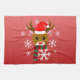 White Christmas Rudolph, der Rotnasen-Rentier Geschirrtuch