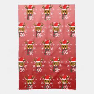 White Christmas Rudolph, der Rotnasen-Rentier Geschirrtuch
