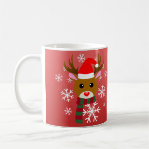 White Christmas Rudolph, der Rotnasen-Rentier Kaffeetasse