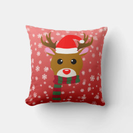White Christmas Rudolph, der Rotnasen-Rentier Kissen
