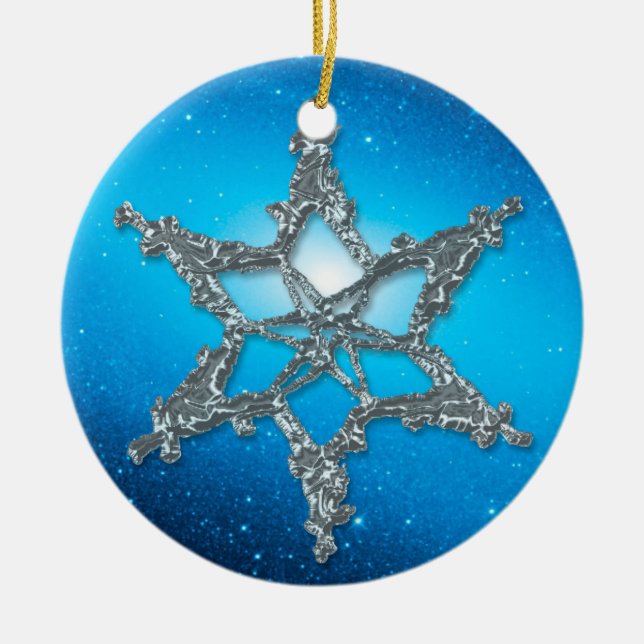 WHITE CHRISTMAS Snowflake Ornament (Vorne)