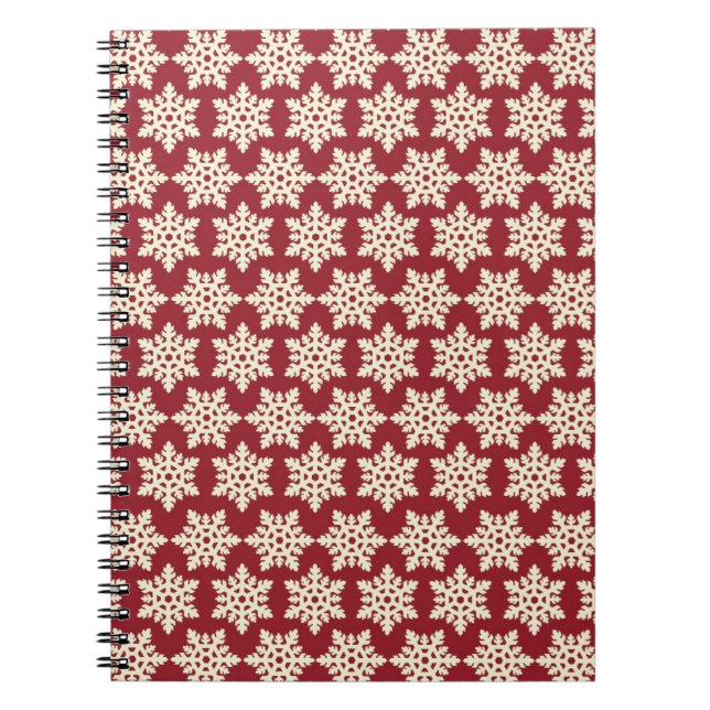 White Christmas Snowflakes Notizblock (Vorderseite)