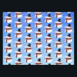 White Christmas Snowman Tischdecke<br><div class="desc">Frohe Weihnachten!</div>