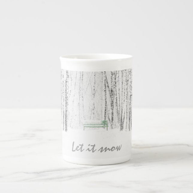 White Christmas Tale Prozellantasse (Vorderseite)