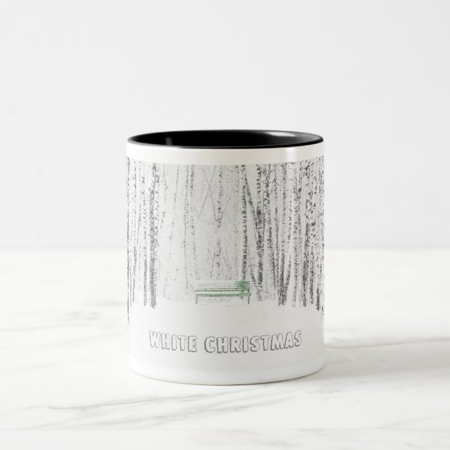 White Christmas Tale Zweifarbige Tasse (Mittel)