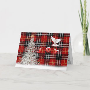 White Christmas Tree and Dove Card Karte