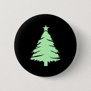 White Christmas Tree T - Shirt - Frohe Weihnachten Button