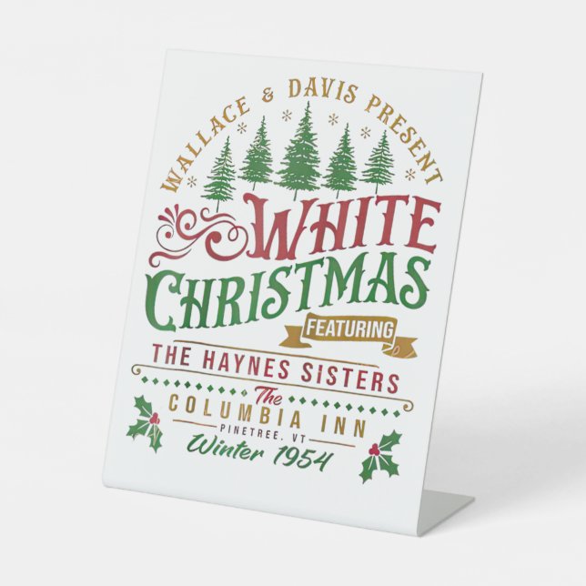 White Christmas Wallace und Davis Haynes Sister Sockelschild (Vorderseite)