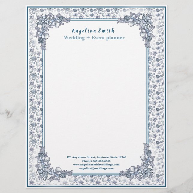 White Christmas Wedding Planner Briefbogen (Vorderseite)