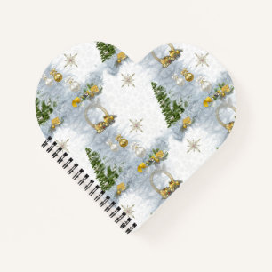 White Christmas Wedding Repeat Design Notizbuch