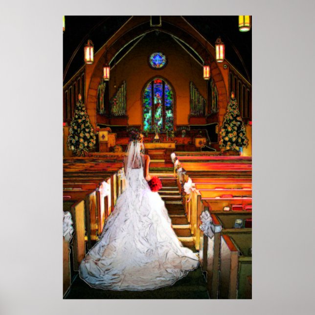 White Christmas Winter White Wedding Gown Poster (Vorne)