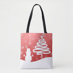 White Christmas Winter Wonderland Snowman Tree