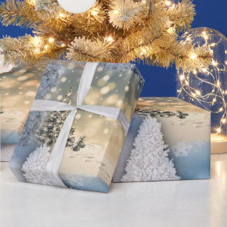 White Christmas Wrapping Paper Geschenkpapier