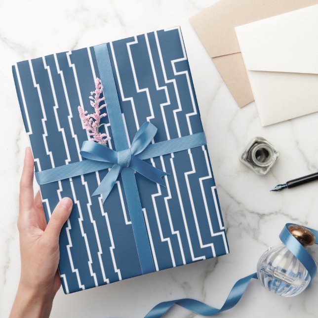 White Circuit Linien Geschenkpapier (Schenken)