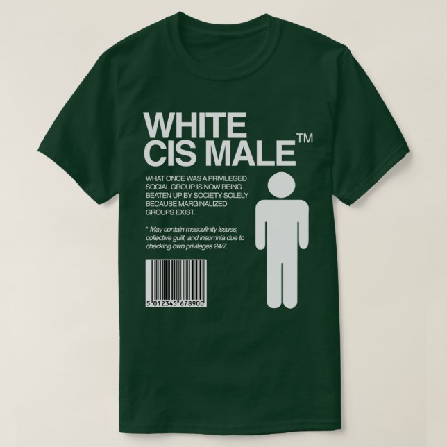 White CIS Male LGBTQ LGBT Queer Marxist Liberal 2 T-Shirt (Design vorne)