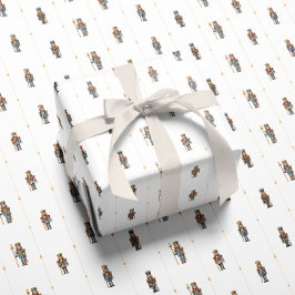 White classic nutcracker wrapping paper geschenkpapier