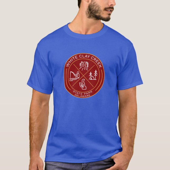 White Clay Creek State Park Heraldic Logo T-Shirt (Vorderseite)