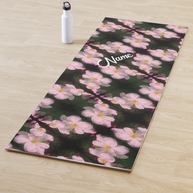 White Clematis Blume Abstrakt Personalisiert Yogamatte (Beispiel)