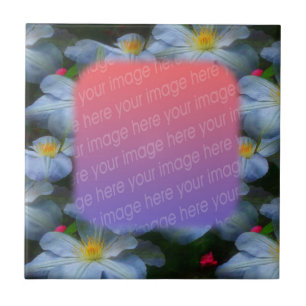 White Clematis Blume Ihr Foto Tile Fliese