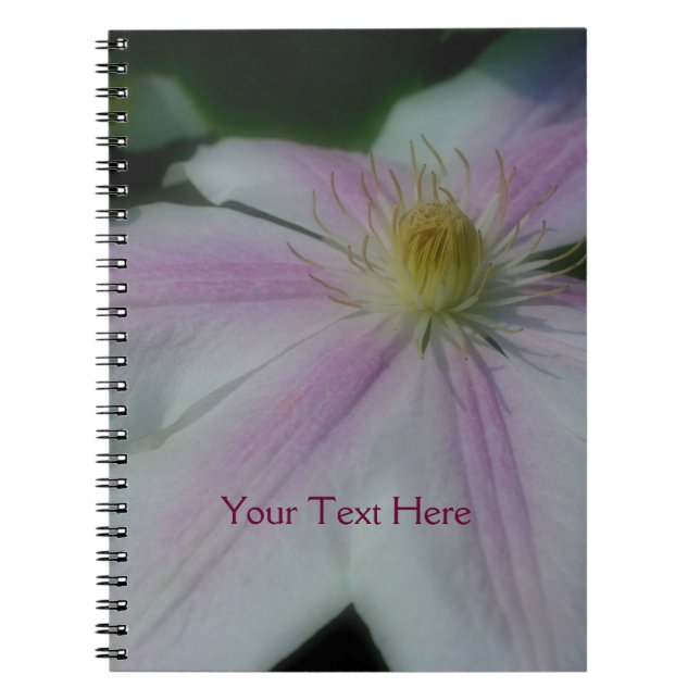 White Clematis Flower Personalized Notizblock (Vorderseite)