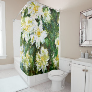 White Clematis von Claude Monet Duschvorhang