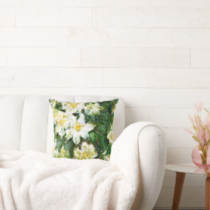 White Clematis von Claude Monet Kissen