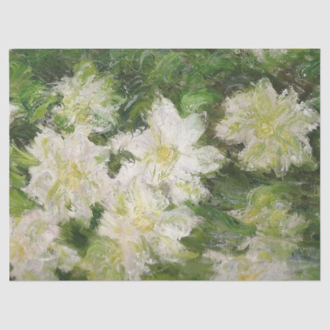White Clematis von Claude Monet Tissue Paper Seidenpapier (Vorderseite)