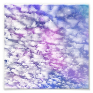 White Cloud with Blue Sky Space Fotodruck