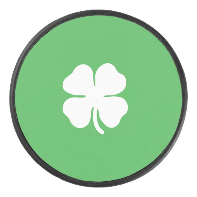 White Clover Leaf Hockey Puck (Vorderseite)