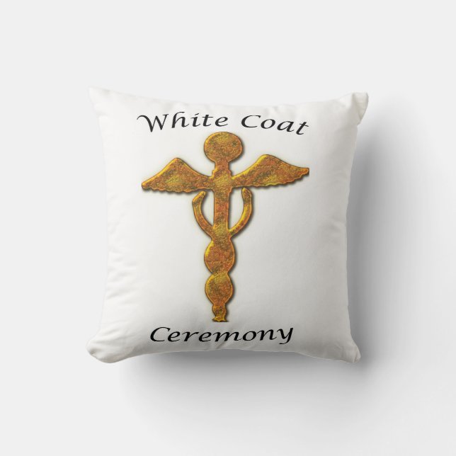 White Coat Ceremony Gold Medical, Square Gift Item Kissen (Vorderseite)