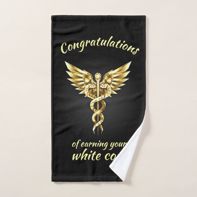 White Coat Zeremonie Gold Medical Handtuch (Handtuch)