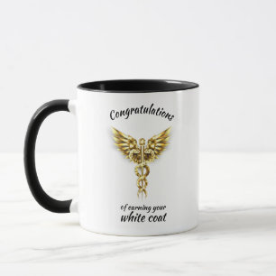 White Coat Zeremonie Gold Medical Tasse