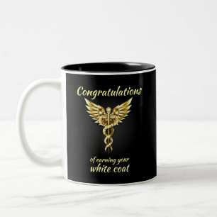 White Coat Zeremonie Gold Medical Zweifarbige Tasse
